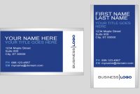 Generic Blue And Silver Business Card Template In Vector regarding Generic Business Card Template