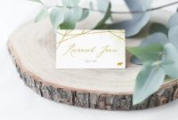 Gold Wedding Place Cards Editable Template Instant Download in Place Card Setting Template