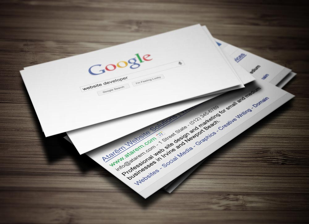 Google Search Business Card - Magichat Design with Google Search Business Card Template