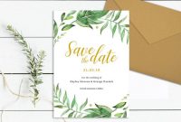 Greenery Save The Date Template Download | Printable Save with regard to Save The Date Cards Templates