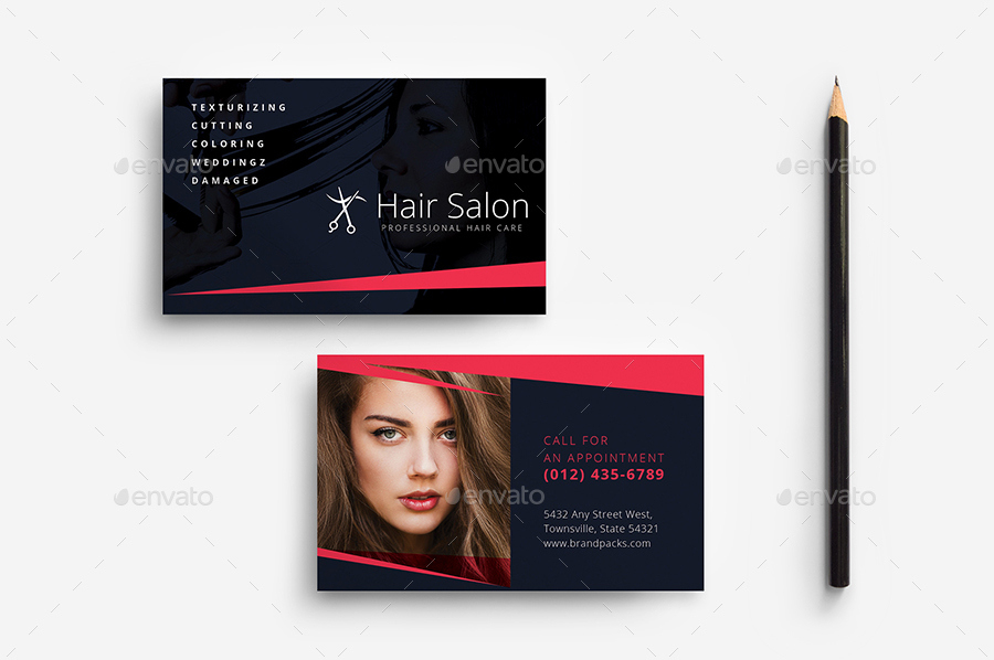 Hair Salon Business Card Template in Hair Salon Business Card Template