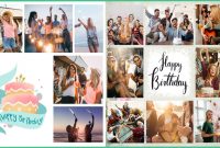 Happy Birthday Collage Maker – Download With 350+ Templates! regarding Birthday Card Collage Template