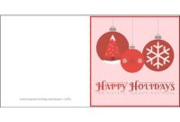 Happy Holidays Card With Christmas Ornaments Template | Free regarding Happy Holidays Card Template