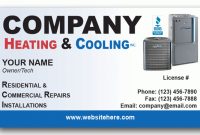 Heating – Air Conditioning Company Business Card | Air for Hvac Business Card Template