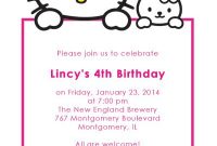 Hello Kitty Birthday Invitation | Hello Kitty Invitations regarding Hello Kitty Birthday Card Template Free