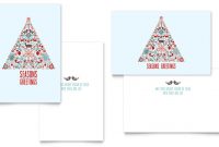 Holiday Art Greeting Card Template Design for Adobe Illustrator Christmas Card Template