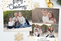 Holiday Christmas Card Template For Photographers – 5X7 throughout Holiday Card Templates For Photographers