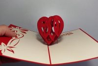 How To Make 3D Heart Valentine Day Pop Up Card – Paper with 3D Heart Pop Up Card Template Pdf