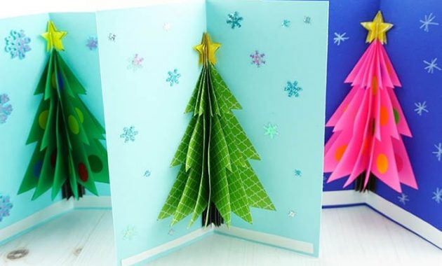 How To Make A 3D Christmas Card for 3D Christmas Tree Card Template