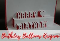 How To Make A Birthday Pop Up Card | Free Template – Kirigami Art inside Happy Birthday Pop Up Card Free Template