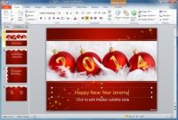 How To Make Animated Happy New Year Cards In Powerpoint pertaining to Greeting Card Template Powerpoint