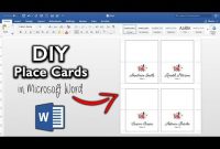 How To Make Place Cards In Microsoft Word | Diy Table Cards with Ms Word Place Card Template
