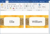 How To Make Printable Place Cards In Word regarding Template For Cards In Word