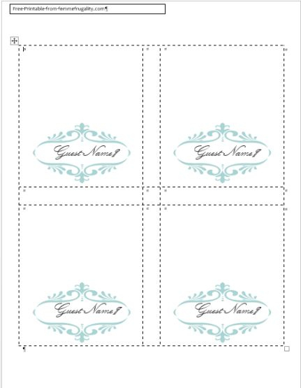 How To Make Your Own Place Cards For Free With Word And in Amscan Imprintable Place Card Template
