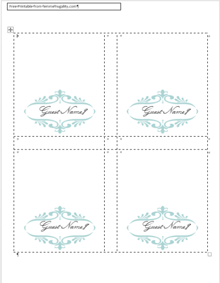 How To Make Your Own Place Cards For Free With Word And with regard to Ms Word Place Card Template