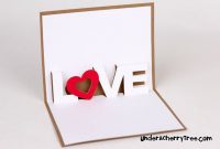 I Love You Pop Up Card Template New Under A Cherry Tree Love throughout I Love You Pop Up Card Template
