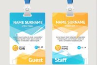 Id Card Template Plastic Badge In Conference Id Card intended for Conference Id Card Template