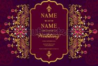 Indian Wedding Invitation Card Templates Patterned Stock for Indian Wedding Cards Design Templates