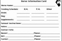 Info Card Template Lovely Horse Stall Info Card Barn Ideas within Horse Stall Card Template