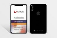 Iphone X Business Cardvazon On @creativemarket for Iphone Business Card Template