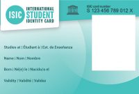 Isic Card in Isic Card Template
