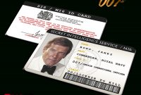 James Bond 007 Inspired (Daniel Craig) Secret Intelligence inside Mi6 Id Card Template