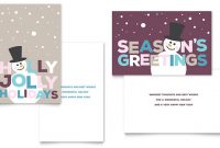 Jolly Holidays Greeting Card Template Design in Birthday Card Template Indesign
