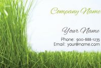 Landscape Business Card Template Best Of Grass Gardener with regard to Lawn Care Business Cards Templates Free