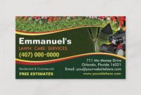 Landscaping Lawn Care Mower Business Card Template for Landscaping Business Card Template