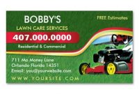 Landscaping Lawn Care Mower Business Card Template | Zazzle for Lawn Care Business Cards Templates Free