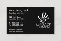 Massage Therapy Business Cards inside Massage Therapy Business Card Templates