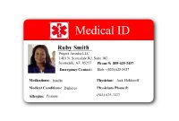 Medical Information Custom Id Badge 1 | Id Card Template within Doctor Id Card Template