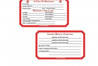 Medical Wallet Card Template ~ Addictionary pertaining to Medical Alert Wallet Card Template