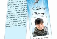 Memorial Cards For Funeral Template Free New Obituary intended for Remembrance Cards Template Free
