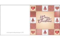 Merry Christmas Card Template | Free Printable Papercraft within Printable Holiday Card Templates
