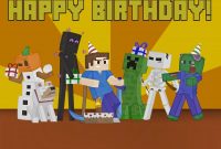 Minecraft Birthday Card Picturebombcrop On Deviantart with regard to Minecraft Birthday Card Template