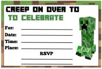 Minecraft Birthday Invitation Template – Cards Design Templates throughout Minecraft Birthday Card Template