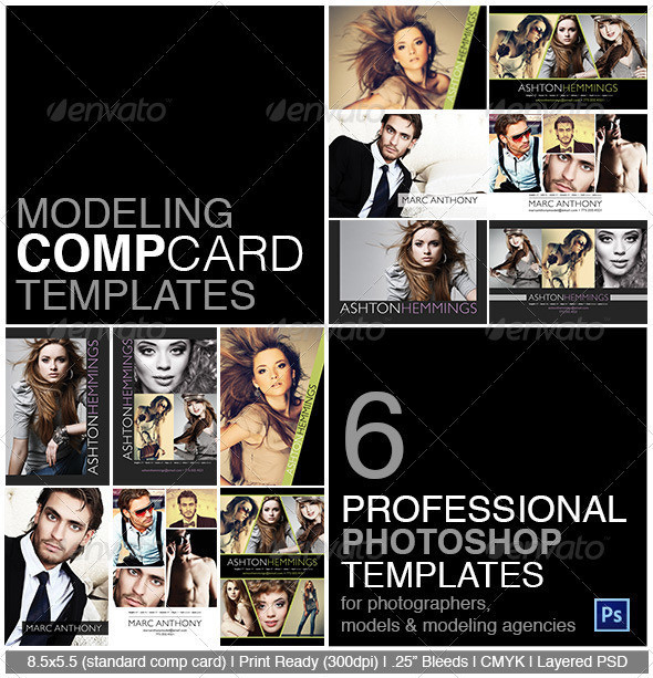 Model Comp Card Photoshop Template On Behance with Comp Card Template Psd