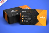 Modern Corporate Business Card Template Psd – Uxfree in Calling Card Template Psd