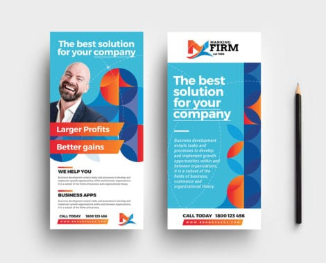 Modern Corporate Dl Card Template V2 - Brandpacks within Dl Card Template