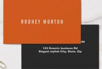 Modern Orange Gray Simple Generic Professional Business Card in Generic Business Card Template