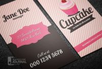 Modern Psd Free Cupcake Business Card Template Designed In throughout Cake Business Cards Templates Free