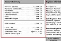 Monthly Credit Card Statement Walkthrough with Credit Card Bill Template
