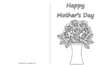 Mother's Day Card Colouring Templates (Sb4359) – Sparklebox within Mothers Day Card Templates