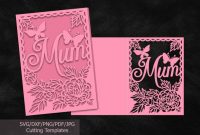 Mothers Day Cards Svg Files, File, Mom, Mum, Cutting inside Free Svg Card Templates