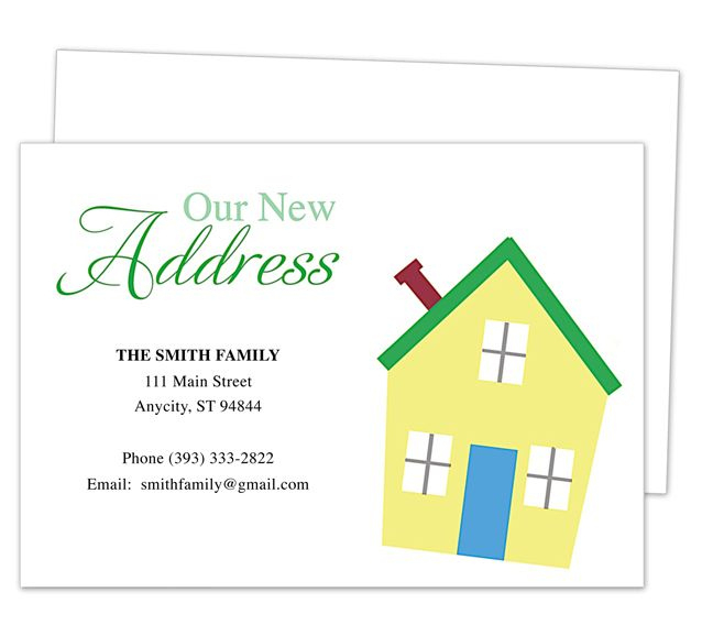 Moving Announcements : Onward Moving Announcement Card within Moving Home Cards Template