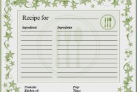 Ms Word Recipe Card Template | Word & Excel Templates pertaining to Microsoft Word Recipe Card Template