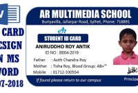 Ms Word Tutorial How To Make Easy Student Id Card Design In inside Isic Card Template