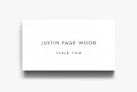 Name Card Template, Name Cards For Wedding, Table Cards with Table Name Card Template