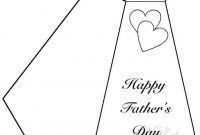Necktie Father's Day Card Template – Coloring Page with regard to Fathers Day Card Template